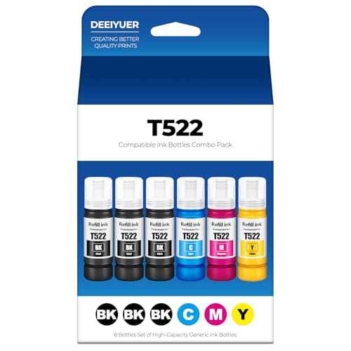 522 Ink Refill Bottles ET-2800 ET-4800 ET-2400 ET-2803 Replacement for Eco Tank 522 Ink Bottles Use for Eco Tank ET-2400 ET-2720 ET-2800 ET-2803 ET-2840 ET-4800 ET-4810 ET 2400 ET 2800 ET 4800 Printer