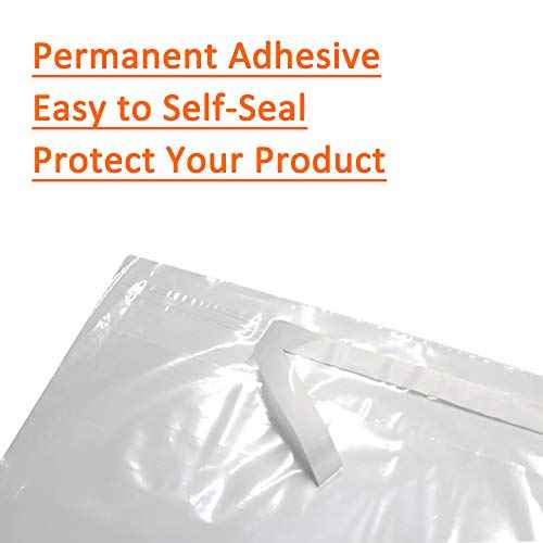 Belinlen 100 Count 18x24 Inch Self Seal Clear Poly Bags with Suffocation Warning for Packaging, Shipping & FBA with Permanent Adhesive (1.5mil)