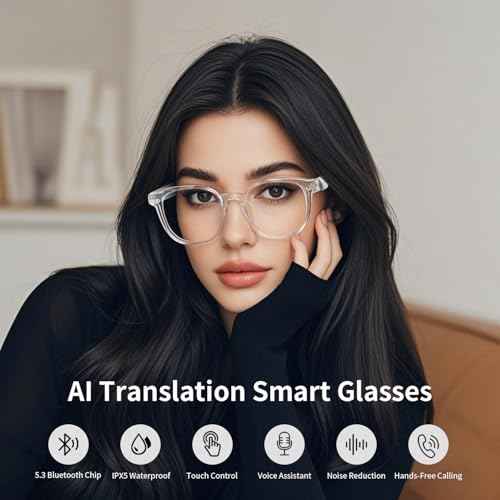 AI Translation Smart Glasses for Men & Women, Color-Changing Lenses, Real-Time Translation Glasses (160+Languages),Photo Translation£¬No Subscription,Bluetooth 6.0 Audio Eyeglasses for Business Travel