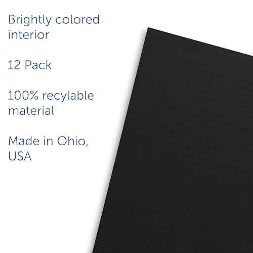 Flipside Products 18¡±x 48¡± Black Study Carrel, Privacy Boards, Student Privacy and Focus Booth for The Classroom, Desk Divider Cubby for Tests, Made in USA - 12 Pack