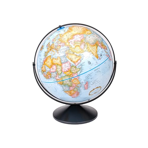 Replogle Blue 16-inch Desktop Globe with Raised Relief & Gyromatic Assembly