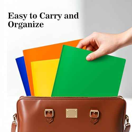 2-Pocket Folders with 3 Prongs,60-Pack Plastic Folders with Pockets and Prong Holds Letter Size Paper, Plastic Pockets Folder for School, Office and Home, Green