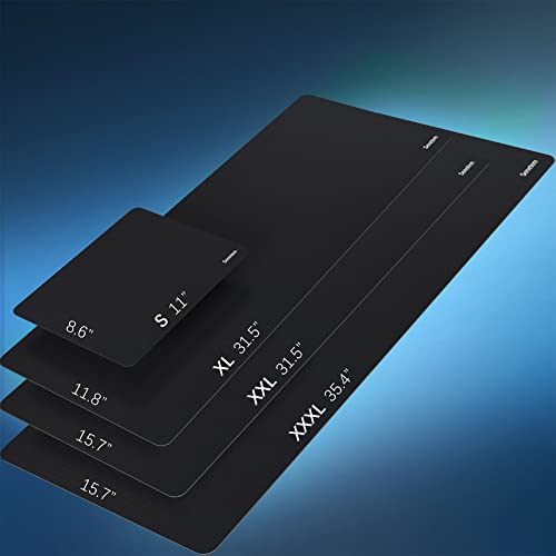 Senetem 4-Pack Gaming Mouse Pad - Non-Slip Black, 11L x 8.6W Inches