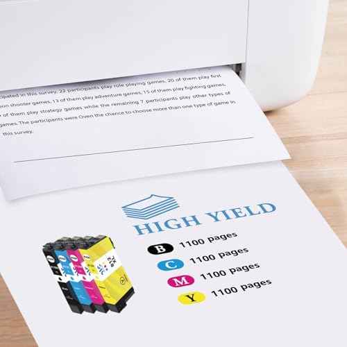 Weemay 812XL Ink Cartridges High Capacity Remanufactured Replacement for Epson 812XL Ink Cartridges Combo Pack Works with Workforce Pro WF-7820 WF-7310 EC-C7000 (4 Pack)