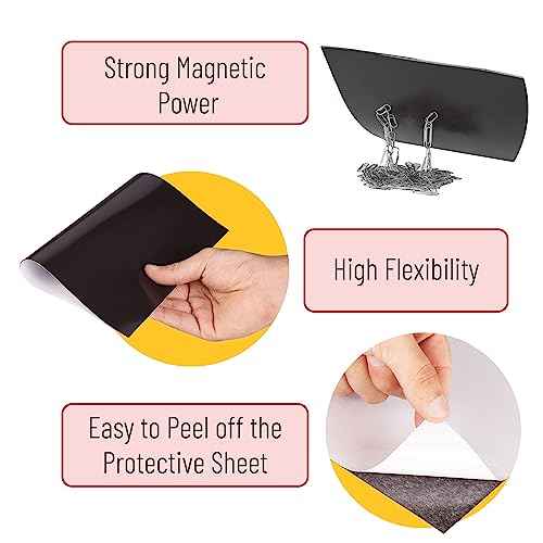 Mr. Pen- Adhesive Magnetic Sheets, 4" x 6", 10 Pack, with Adhesive Backing, Flexible Picture Magnets, Cuttable Magnetic Sheets