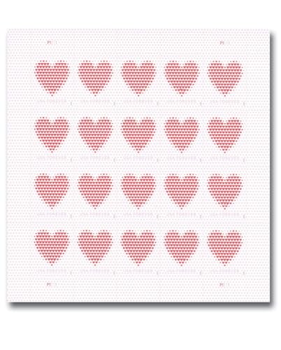 United States Postal Service 20 Forever First Class Love Heart Stamp Sheets for Weddings & Valentines