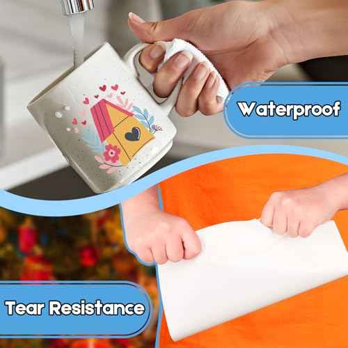 Premium Printable Clear Vinyl Sticker Paper for Inkjet Printers,Transparent Paper of 8.5x11 "DIY Personalized Self-adhesive Paper That is Tear Resistant, Waterproof Labels,Easy to Cut (30 Sheets)