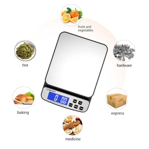Digital Postal Shipping Scale 110 lbs with Hold & Tare - Stainless Steel Platform