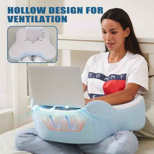 Reading Pillow, Lap Desk, Soft Laptop Pillow for Lap, Portable Desk, Gaming Pillow for Bed, Couch, Car