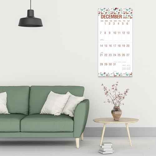 SKYDUE Calendar 2026, Large Print Monthly Wall Calendar, Nov 2025 - Dec 2026 14-Month Big Grid Wall Calendar for Home Office 12" x 24"(Open)