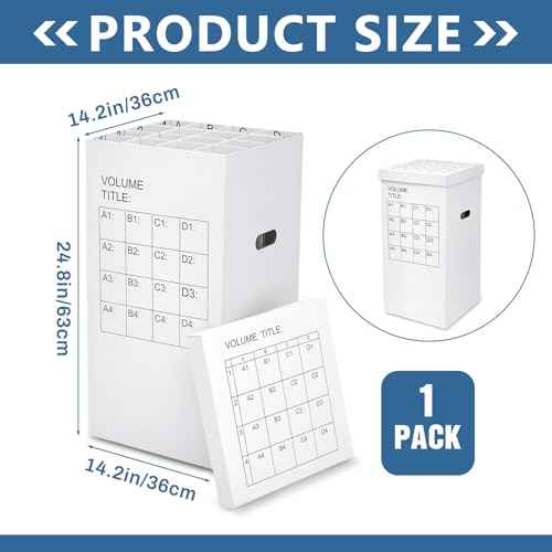 PerKoop 1 Pack Blueprint Holder Storage Organizer for Storing Poster Anchor Charts 16 Slots 25 x 14.2 x 14.2 Inch Blueprint Roll File Holder for Architectural Map School Office Home Items
