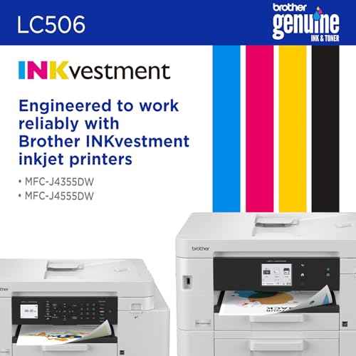 Brother Genuine LC506BK Standard Yield Black Ink Cartridge (for use with Brother INKvestment 4355, 4555, and 4557 Printers)