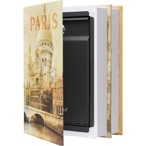 Barska Portable Diversion Dual Book Safe Concealed Lock Box for Secure and Discreet Hidden Storage of Valuables and Personal Items
