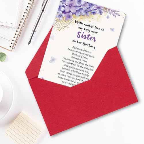 Sister Birthday Card,Funny Birthday Card for Sisters,Happy Bday To My Dear Sister Cards,Unique Gifts Idea for Women Her