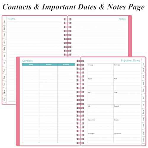 2026 Appointment Book & Planner - Hourly Planner from January 2026 to December 2026, Weekly Appointment Book 2026 with 30-Minute Interval, 6.4" x 8.5", Pink