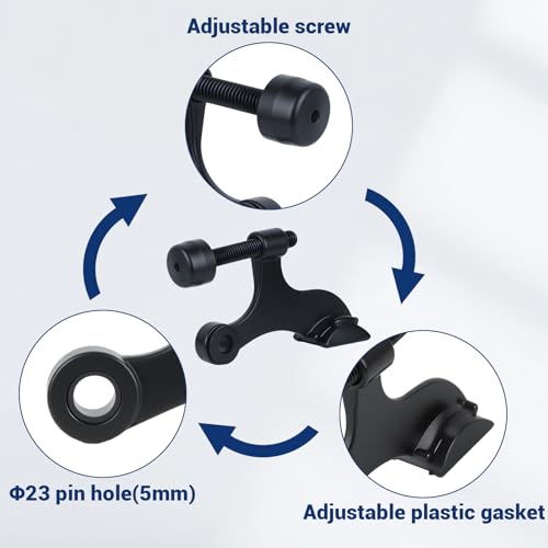HOME MASTER HARDWARE Matte Black 12 Pack Hinge Pin Door Stop - Adjustable Door Stopper