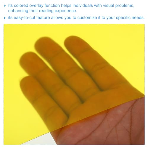 PATIKIL Yellow A4 Guided Reading Overlay Sheets - Pack of 6