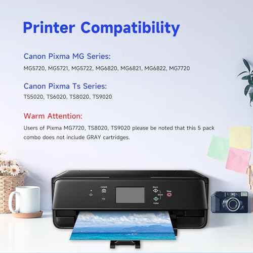 PGI-270XL CLI-271XL 5 Color Value Pack, Replacement for Canon 270 271 XL Ink Cartridges, Compatible with MG5720 MG5721 MG5722 MG6820 MG6821 MG6822 TS6020 (PGBK, Black, Cyan, Magenta, Yellow)