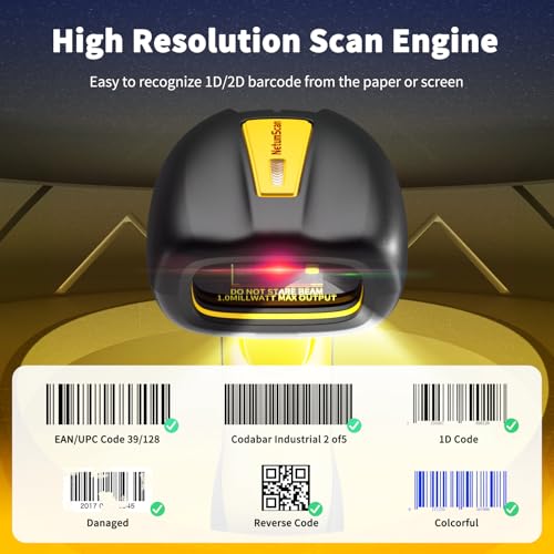 NetumScan RD-1288(NS) Industrial Waterproof Bluetooth QR Barcode Scanner - Model NSRS-1200, 7M Drop-Proof, Wireless Charging Stand
