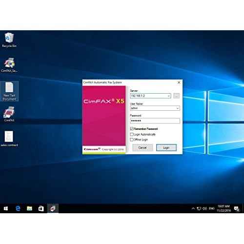 CimFAX Fax from PC/Mobile to Fax Machines Fax2Email 20 Users Fax Server Automatic Fax Solution Fax Via Landline¡¦ (2GB)