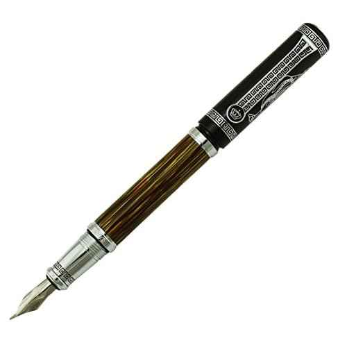 Lanxivi Duke 551 Confucius Fude Nib Fountain Pen Bent Nib Natural Bamboo Medium to Broad Art Handwriting Drawing Calligraphy Pen