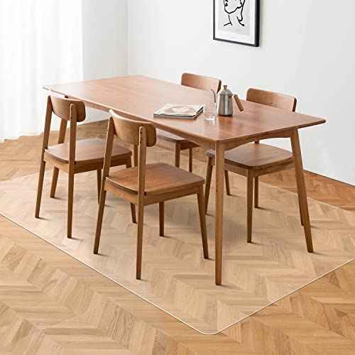 Clear Chair Mat, 3'¡¿5'Floor Mats for Home, Durable Non-Slip Hard Floor Protector, PVC Waterproof Floor Protetor for Kitchen, Bedroom, Pet Litter Mat