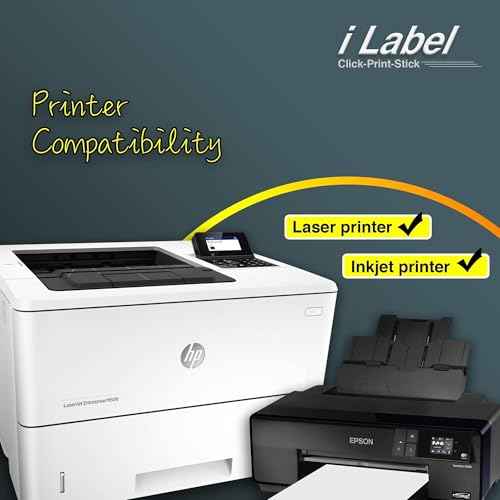 8.5" x 11" Full Sheet Label Sticker Paper for Laser & Inkjet Printers [100 Sheets,100 Labels]