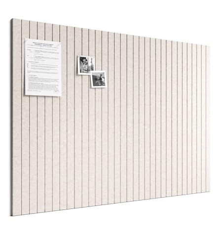 Bumusty Felt Bulletin Boards 48x36 Inches Oatmeal/Stripe 12-Pack for Home Office School
