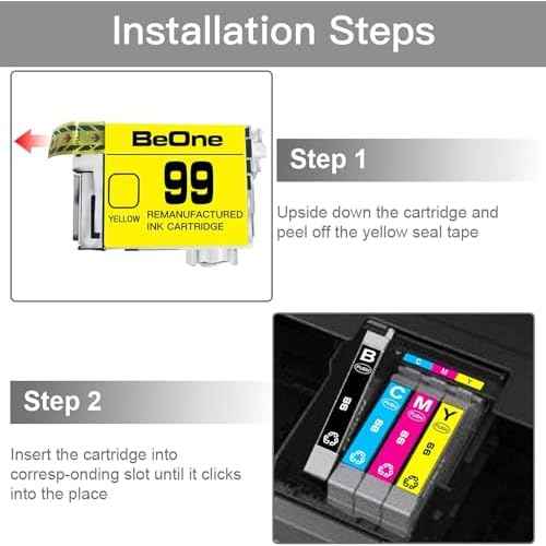 BeOne Remanufactured Ink Cartridges Replacement for Epson T098 T099 98 99 T98 T99 to use with Artisan 700 710 725 730 800 810 835 837 Printer (1Black 1Cyan 1Magenta 1Light Cyan 1Light Magenta 1Yellow)