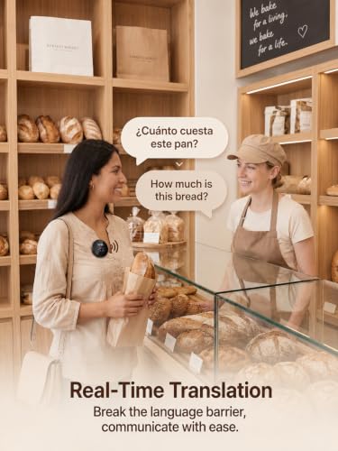 JKNKCO Z06 AI Language Translator Device - Black, 165 Languages, Real-Time & Offline