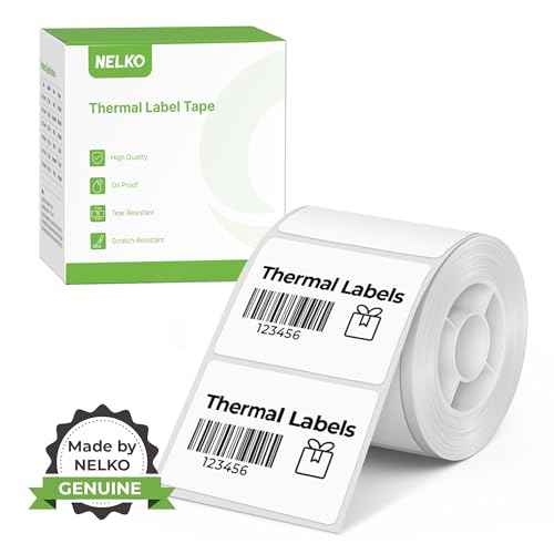 Thermal Labels for Nelko PM220 Label Maker, 1.57'' x 1.18'' (40x30mm) Thermal Sticker Tab, Waterproof, Multi-Purpose Label Tape, 1 Roll of 230 Self-Adhesive Thermal Paper (White)