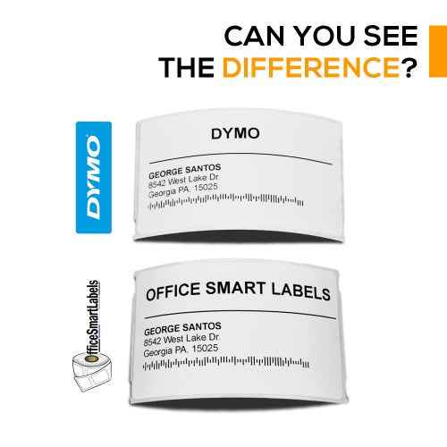 OfficeSmartLabels 2-5/16 x 4 inch Shipping Labels, Compatible with 30256 Labels (6 Rolls / 300 per Roll)