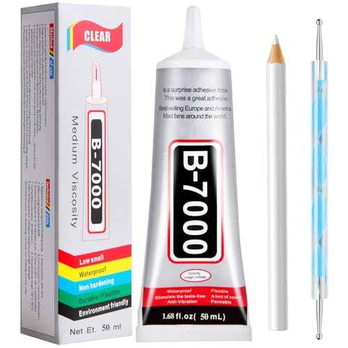B7000 Glue Clear with Precision Tip£¬50Ml B7000 Glue Clear for Rhinestones Glue for Crafts, Multipurpose Jewelry Glue for Fabric DIY Craft Makeup Shoes Jewelry Making Nail Art