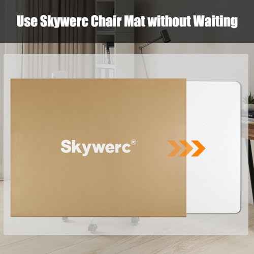 Office Chair Mat for Hardwood Floors, 3.2mm Thick 47" x 30" Heavy Duty Hard Desk Chair Mat, Clear Polycarbonate Hard Floor Protector for Rolling Chairs, Easy Glide and Ship Flat