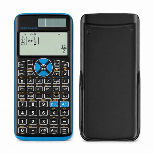 Rudnia Scientific Calculator with 552 Functions, 4-Line LCD, Black