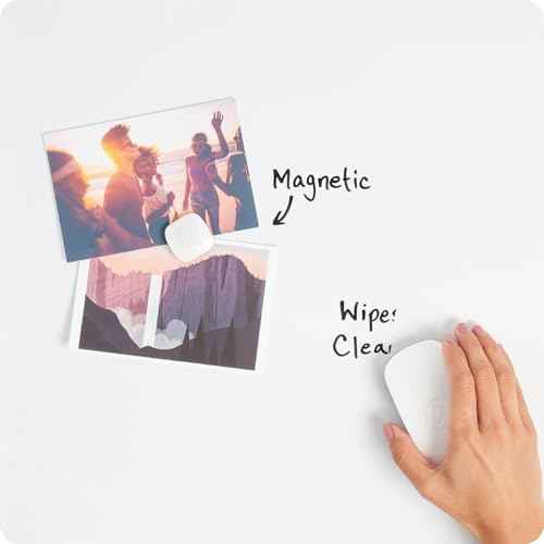 U Brands Magnetic Dry Erase Calendar White Board for Wall, 24" x 18", Dry Erase Board White Board Calendar with Gold Aluminum Frame, Includes a Magnet and a Marker