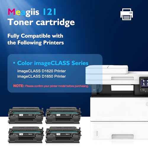 CRG 121 Toner Cartridge Compatible Replacement for Canon 121 Black Toner Cartridge CRG-121 CRG121 for Canon imageCLASS D1620 D1650 1620 1650 Printer Ink (4-Pack)