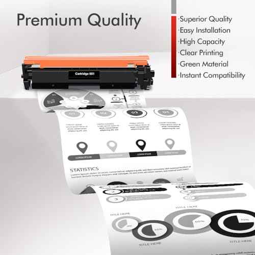 051 Black Toner Cartridge Compatible Replacement for Canon 051 Toner Cartridge 051H CRG051 CRG051H for MF264dw MF269dw MF267dw MF266dn MF263dn LBP162dw LBP1692dwkg LBP161dn Printer (4-Pack)