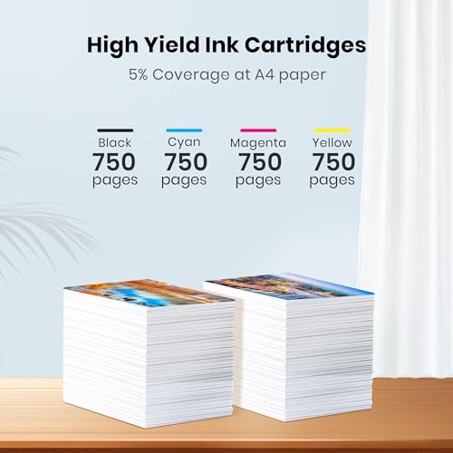 LC404 MFC-J1205W LC404XL Ink Cartridges High Yields Replacement Compatible for Brother LC 404 LC-404 LC404BK to use with Brother MFC-J1205W Ink Cartridges use with MFC-J1215W Printer, 4 Pack-BCMY