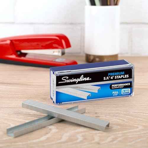 Swingline Staples, 5 Pack, S.F. 4, Premium, 1/4" Length, 210/Strip, 5000/Box (35481)