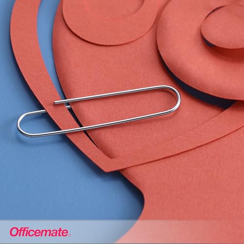 Officemate Giant Paper Clips, 10 Boxes of 100 (1,000 total) - 10 Pack, Silver
