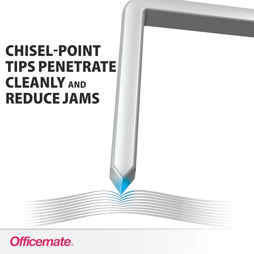 Officemate Standard Staples - 10 Boxes, 50,000 Staples, 1/4-Inch Leg, Chisel Point