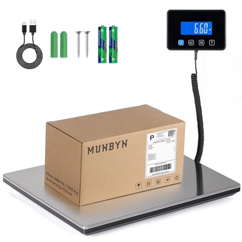 MUNBYN Digital Postal Scale 440lb/1.8oz Shipping & Package Weighing