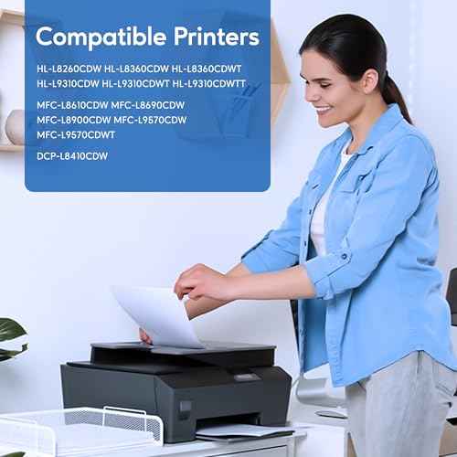 Compatible Toner Cartridge Replacement for Brother TN433BK TN433 TN431BK TN-433 TN436BK for HL-L8260CDW HL-L8360CDW MFC-L8900CDW MFC-L8610CDW MFC-L8690CDW Printer (Black, 2Pack)