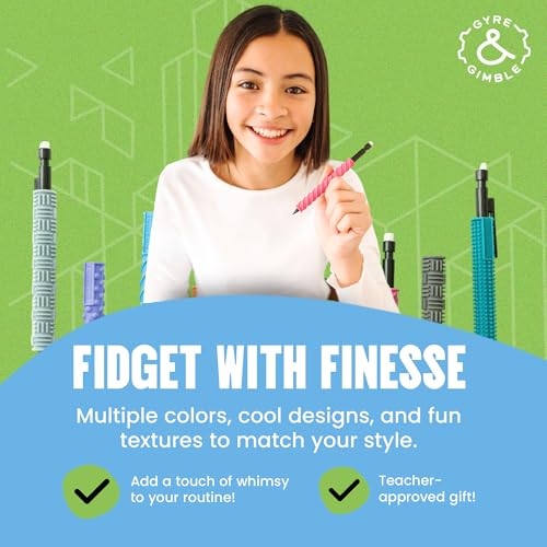 Gyre & Gimble Rainstorm Mechanical Pencil Gidgets - Sensory Fidget Sleeves for Stress Relief