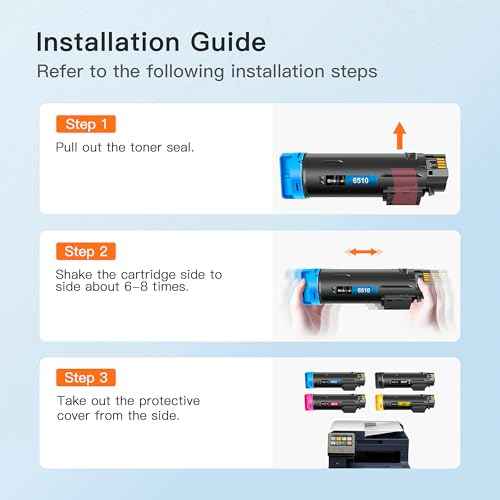 E-Z Ink Toner Cartridge 6510 106r03474 106r03477 106r03478 106r03480 106r03479 Compatible Replacement for Xerox 6515 Toner High Yield to Use with Xerox Phaser 6510 WorkCentre 6515 Printer (4 Pack)