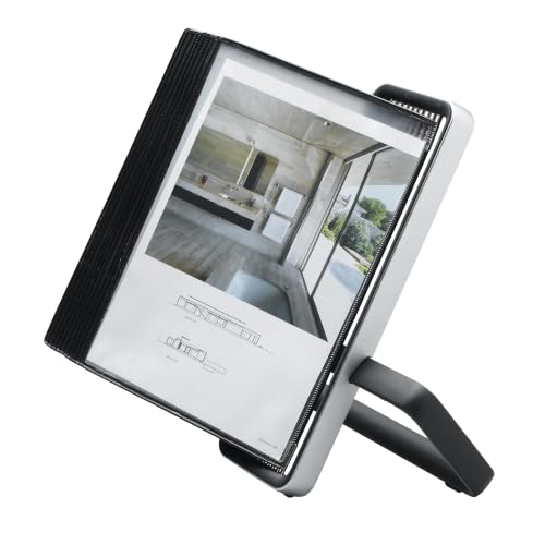 Djois Foldable Tarifold VEO Desktop Reference System - 10 Pockets, Black, Tabletop
