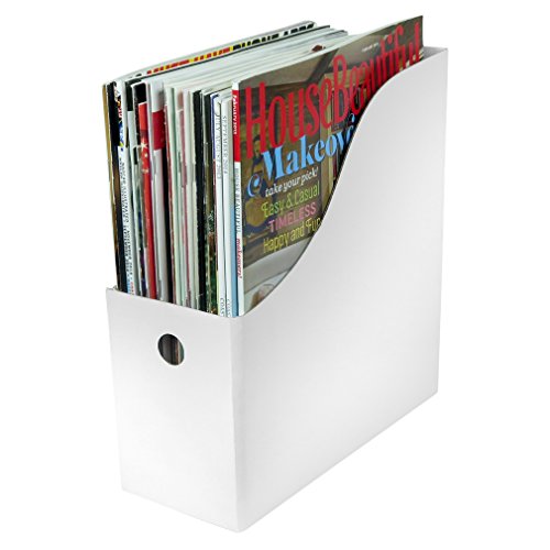 Evelots Magazine File Holder Set of 6, White — 4