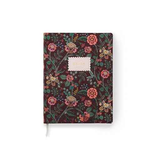 RIFLE PAPER CO. 2026 Gracie 12-Month Academic Planner, Aug. 2025 - July 2026, Thread-Stitch Binding, 9.62" L x 7.18" W, Metallic Gold Foil Accents, Monthly Pages & Note Section