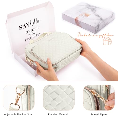 IMAGINING Large Bible Case with Bible Cover for Women - Bible Carrying Case with Shoulder Strap - Bible Bag Packed in Gift Box - Bible Carrier with Pockets for Bible Study Suppliers - Bible Gift Girls
